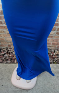 Royal Blue Poly Spandex Maxi Dress Medium Kargo Fresh