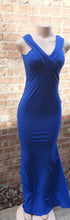 Load image into Gallery viewer, Royal Blue Poly Spandex Maxi Dress Medium Kargo Fresh
