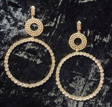 Load image into Gallery viewer, Runway Large gold metal Multi Hoop Clip On Earrings handmade Kargo Fresh
