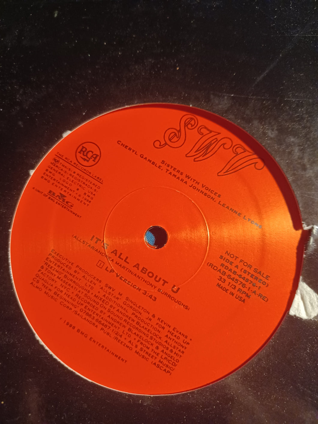 SWV - Its All About You - 12” Promo Vinyl Kargo Fresh