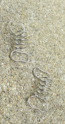 Set of 2 Handmade Silver metal Braid/Loc Charm Kargo Fresh