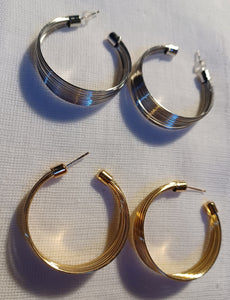 Set of 2 minimalist wire hoop earrings Kargo Fresh