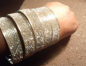 Set of 5 Blingy Rhinestone Chunky Bangles Kargo Fresh