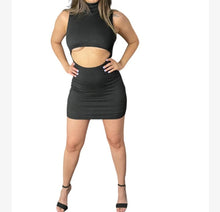 Load image into Gallery viewer, Sexy Black Body Con Mini Dress Kargo Fresh
