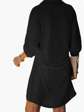 Load image into Gallery viewer, Sexy Black Shirt Dress Size Large Kargo Fresh
