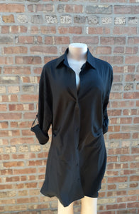 Sexy Black Shirt Dress Size Large Kargo Fresh