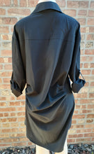 Load image into Gallery viewer, Sexy Black Shirt Dress Size Large Kargo Fresh
