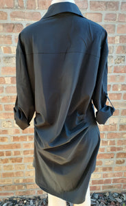 Sexy Black Shirt Dress Size Large Kargo Fresh