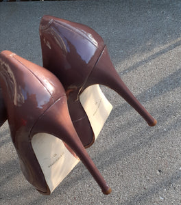 Sexy Kelsi Dagger Chocolate Patent Leather Heels Size 10 Kargo Fresh