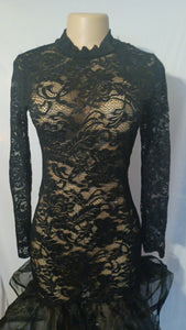 Sexy black lace cocktail dress S/M Kargo Fresh