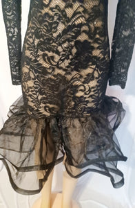 Sexy black lace cocktail dress S/M Kargo Fresh