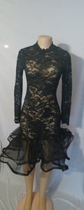 Sexy black lace cocktail dress S/M Kargo Fresh