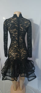 Sexy black lace cocktail dress S/M Kargo Fresh