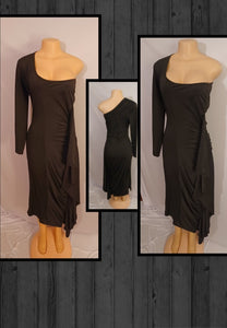 Sexy one arm black evening dress M Kargo Fresh