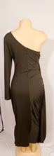 Load image into Gallery viewer, Sexy one shoulder ruffle side maxi dress Medium Kargo Fresh
