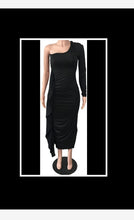 Load image into Gallery viewer, Sexy one shoulder ruffle side maxi dress Medium Kargo Fresh
