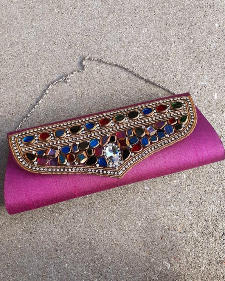 Silk Embellished Clutch India Kargo Fresh