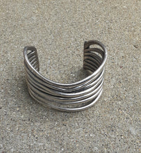 Load image into Gallery viewer, Silver Abstract Brutalist Cuff Bracelet Kargo Fresh
