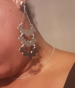 Silver Abstract design Clip On Earrings Kargo Fresh