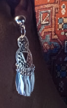 Load image into Gallery viewer, Silver Abstract  metal tassel design Clip On Earrings Kargo Fresh
