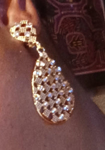 Simple Gold Blingy  Clip on Earrings 2 inch Kargo Fresh