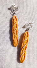 Load image into Gallery viewer, Small Baguette Acrylic Pop Art Clip on Earrings Kargo Fresh
