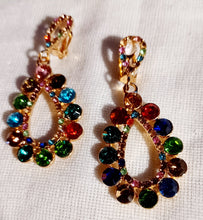 Load image into Gallery viewer, Small Clip on  Rhinestone Hoop Earrings Kargo Fresh
