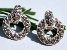 Load image into Gallery viewer, Small Crystal  hoop Clip On Earrings Kargo Fresh
