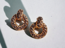 Load image into Gallery viewer, Small Crystal  hoop Clip On Earrings Kargo Fresh
