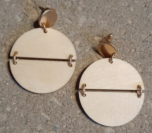 Small Minimalist Wooden Earrings Kargo Fresh