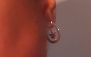 Small Stainless Steel Mary Jane's Flower Hoop Earrings Kargo Fresh