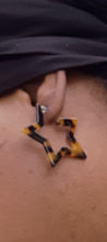 Load image into Gallery viewer, Small Tortoise Brown acrylic STAR hoop Earrings Kargo Fresh
