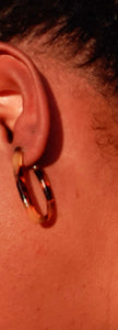 Small Tortoise Brown acrylic hoop Earrings Kargo Fresh