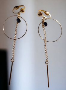 Small and light Minimalist gold metal Hoop Clip On Earrings Kargo Fresh