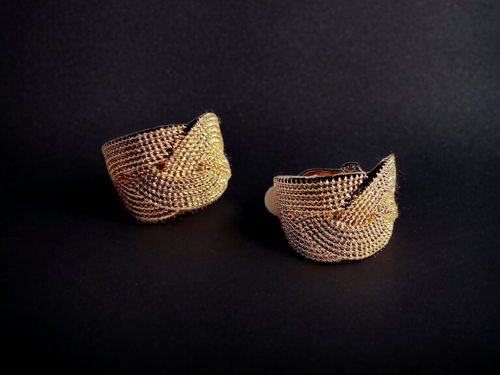 Small huggie hoop clip on earrings gold Kargo Fresh