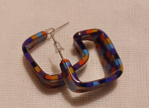 Small minimalist acrylic hoop earrings Kargo Fresh