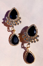 Load image into Gallery viewer, Small rhinestone dangle clip on earrings Kargo Fresh
