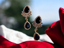 Load image into Gallery viewer, Small rhinestone dangle clip on earrings Kargo Fresh
