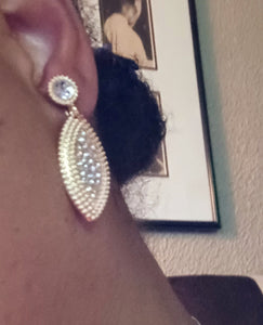 Small  rhinestone dangle clip on earrings Kargo Fresh