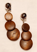 Load image into Gallery viewer, Small wooden minimalist clip on earrings Kargo Fresh
