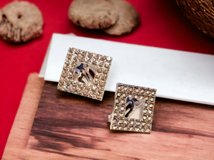 Square Crystal Stud Clip On Earrings Kargo Fresh