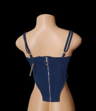 Load image into Gallery viewer, Stretch denim bustier top New M Kargo Fresh
