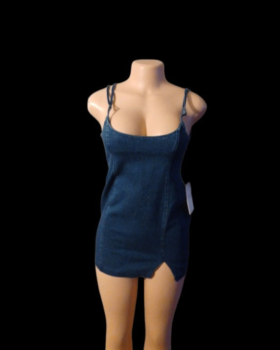 Stretch denim mini dress new M Kargo Fresh