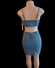 Load image into Gallery viewer, Stretch denim mini dress nwt M Kargo Fresh
