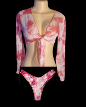 Load image into Gallery viewer, Stretch mesh top and bikini bottoms new L Kargo Fresh
