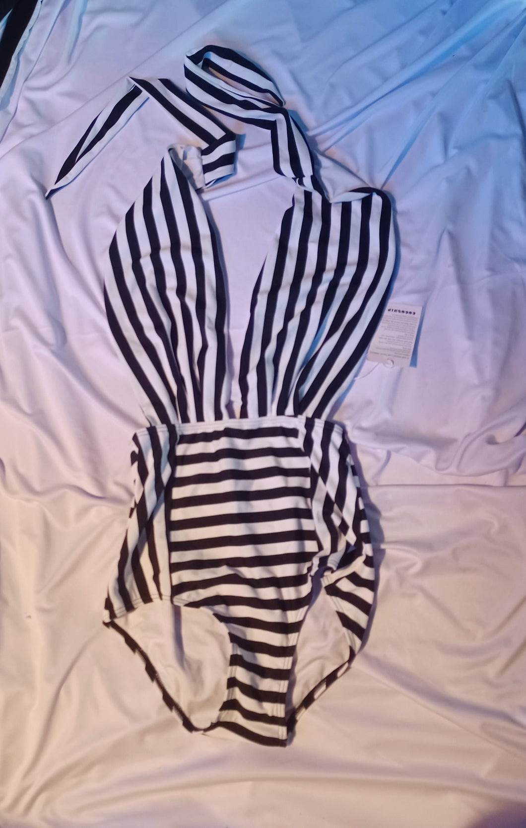 Striped Halter 1 piece swimsuit S Kargo Fresh