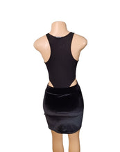 Load image into Gallery viewer, Tank bodysuit and velvet mini skirt set NEW SMALL Kargo Fresh
