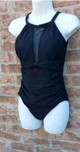 Load image into Gallery viewer, Tempt Me Black Halter 1 piece Swimsuit Size Small Kargo Fresh
