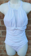 Load image into Gallery viewer, Tempt Me White Halter 1 piece Swimsuit Size Small Kargo Fresh
