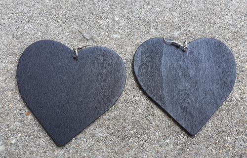 The Big Heart Wooden Earrings Kargo Fresh